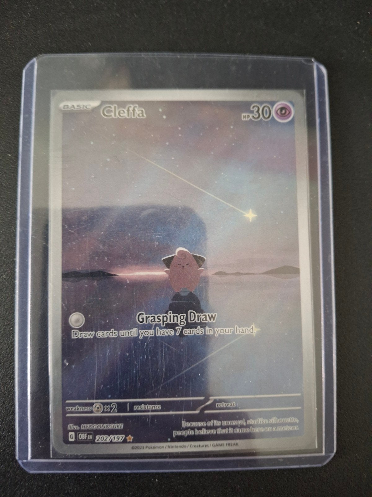 Cleffa Full Art Pokémon Kaart - Zeldzaam en Prachtig!, Ophalen of Verzenden, Zo goed als nieuw, Losse kaart, Foil