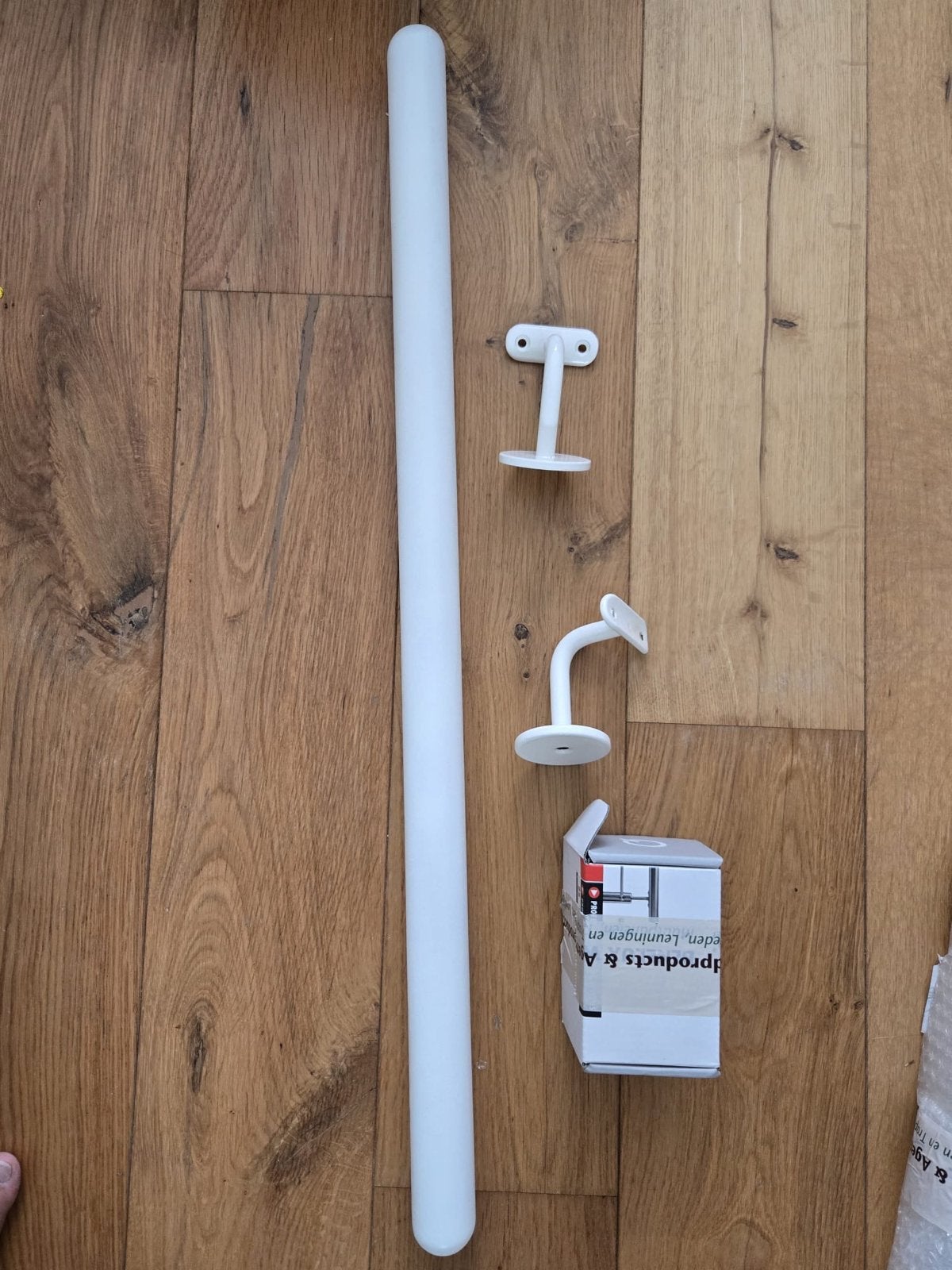 Witte Vuren Trapleuning Rond 40mm - RAL9010 - 100cm, Doe-het-zelf en Verbouw, Overige materialen, Overige typen, Nieuw, Ophalen of Verzenden