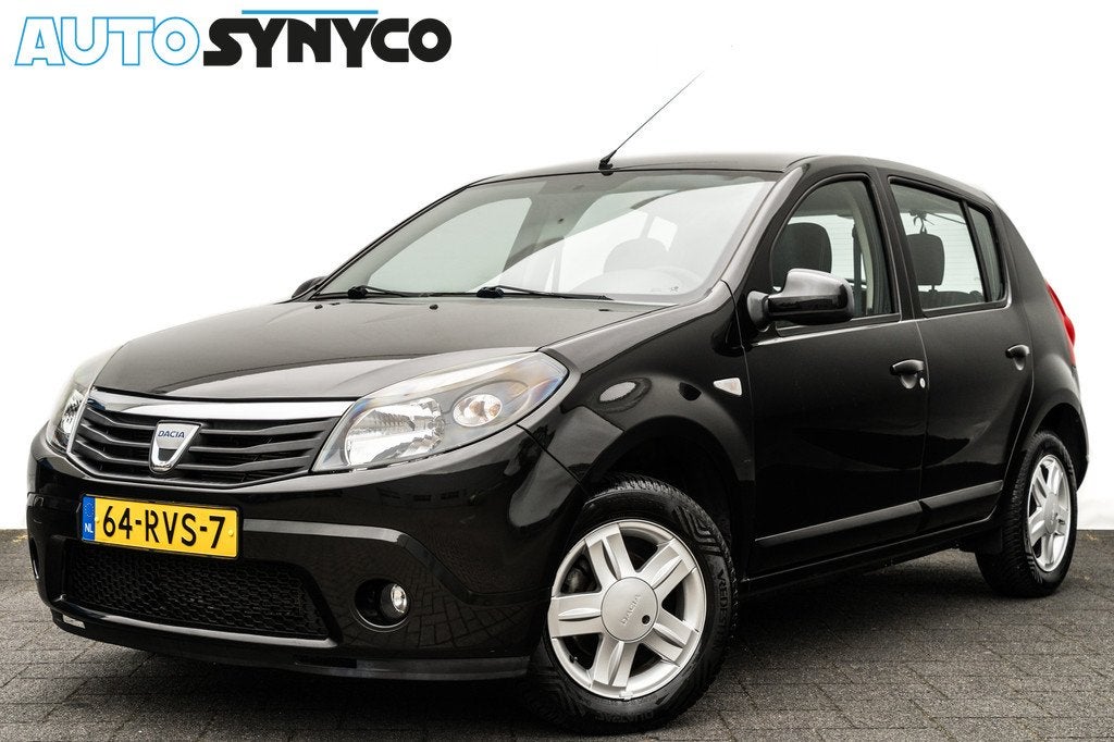 Dacia Sandero 1.2 Blackline | Airco | Trekhaak | Volledig On, Auto's, Dacia, Bedrijf, Te koop, Sandero, ABS, Airbags, Airconditioning
