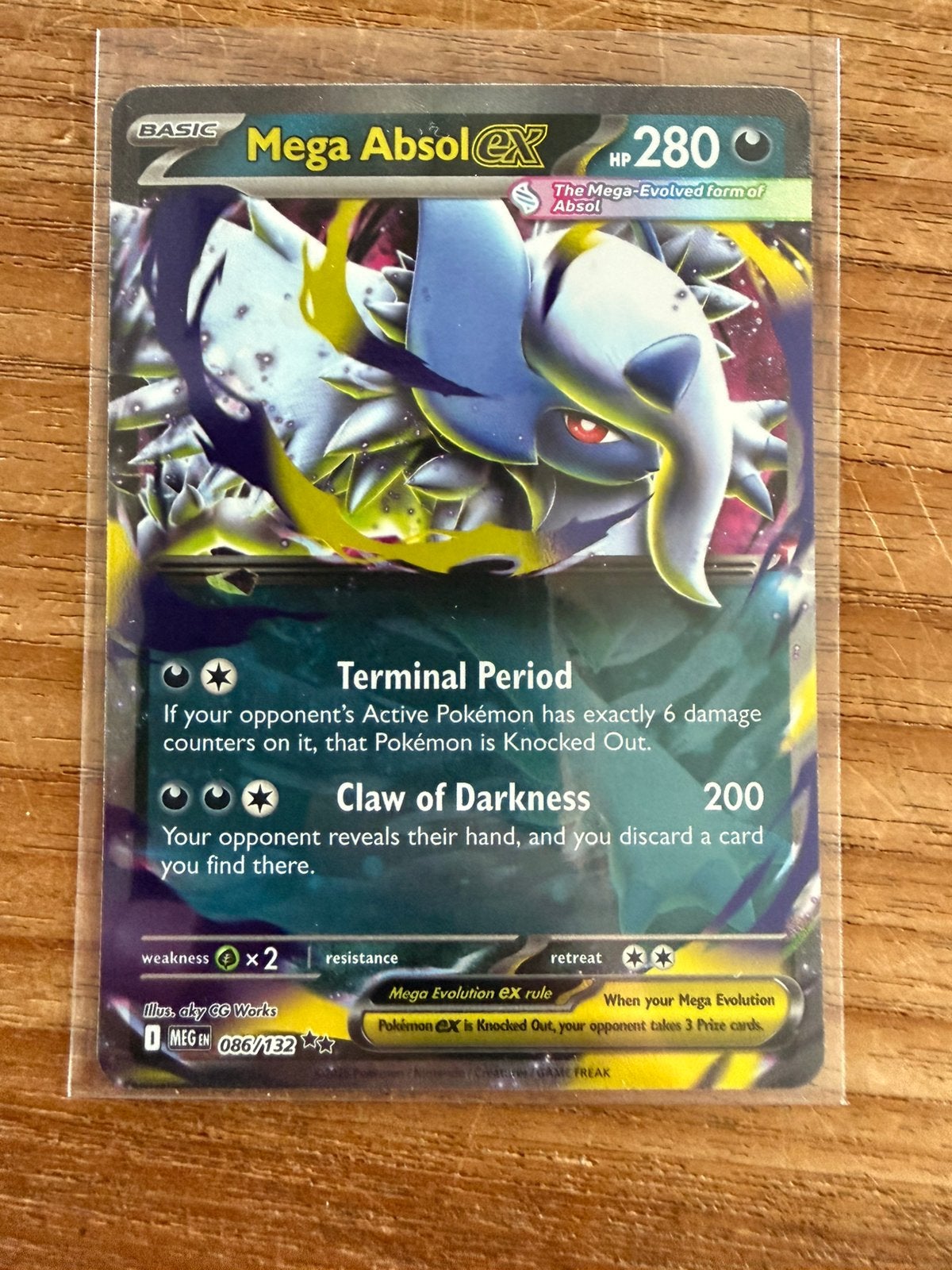 Mega Absol EX 86 Mega Evolution, Ophalen of Verzenden, Nieuw, Losse kaart, Foil