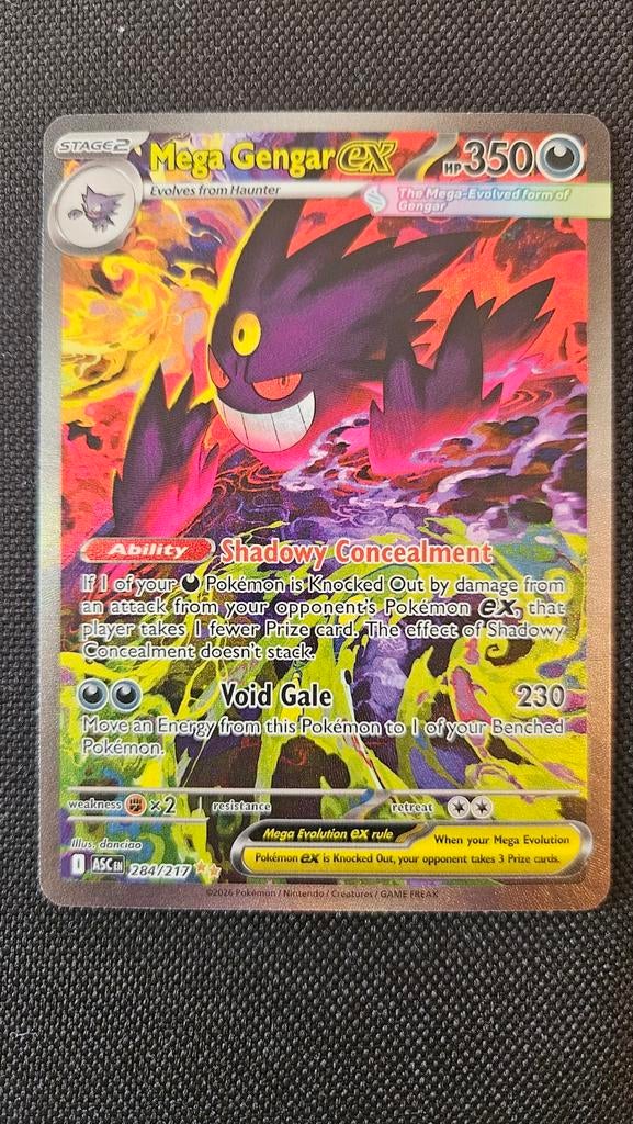 Mega Gengar ex 284 ascended heroes sir, Hobby en Vrije tijd, Verzamelkaartspellen | Pokémon, Ophalen