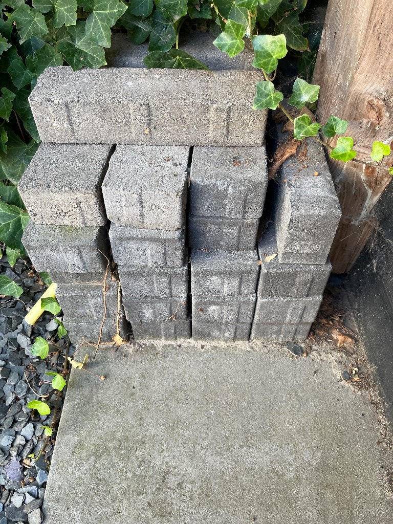 Beton klinkers 30x10x6, Ophalen, Gebruikt, Klinkers, Minder dan 5 m²