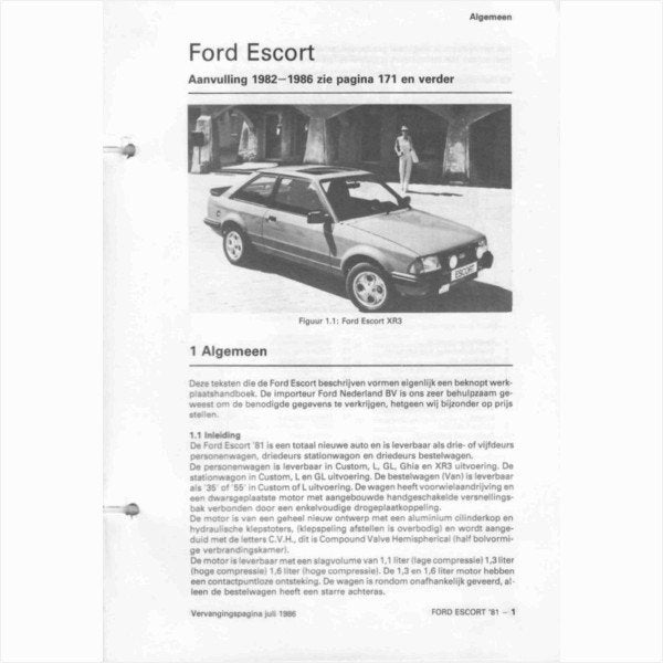 Ford Escort Vraagbaak losbladig 1980-1986 #1 Nederlands, Ophalen of Verzenden, Gelezen, Ford