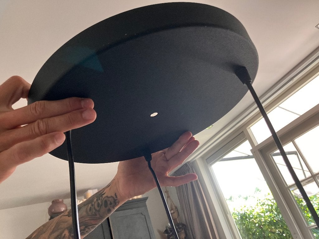 Lamp, Huis en Inrichting, Lampen | Hanglampen, Ophalen, Zo goed als nieuw, Glas, E27 (groot)