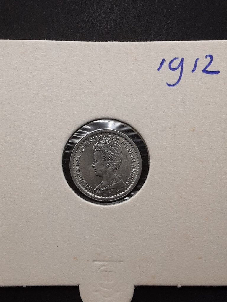 10 cent 1912 Koningin Wilhelmina, Verzenden, Zilver, 10 cent, Koningin Wilhelmina