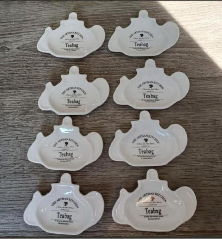 🪻8 teabag schoteltjes van the artisan kitchen🪻, Verzenden, Zo goed als nieuw, Overige stijlen, Kop(pen) en/of Schotel(s)