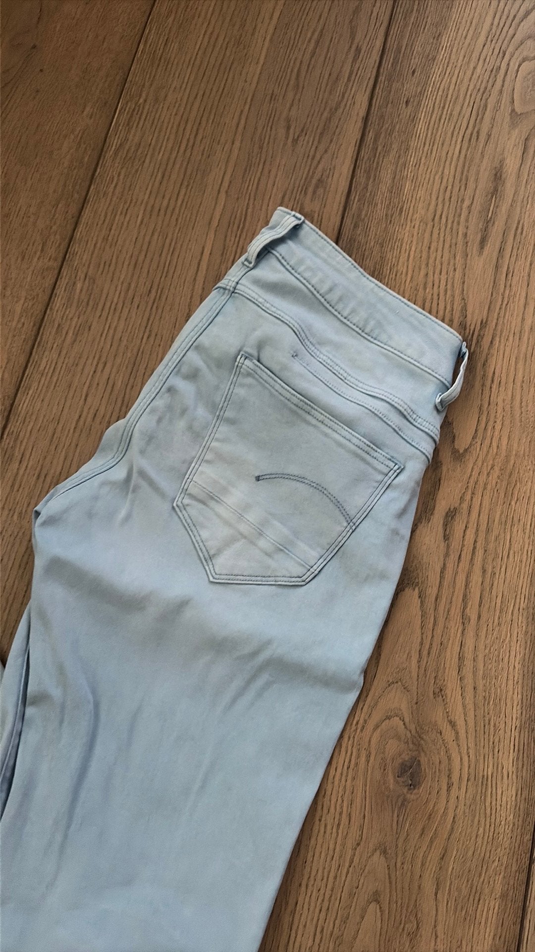 G-Star Raw D-Staq 5-pkt mid skinny 28-32, Ophalen of Verzenden, Zo goed als nieuw, Blauw, W28 - W29 (confectie 36)