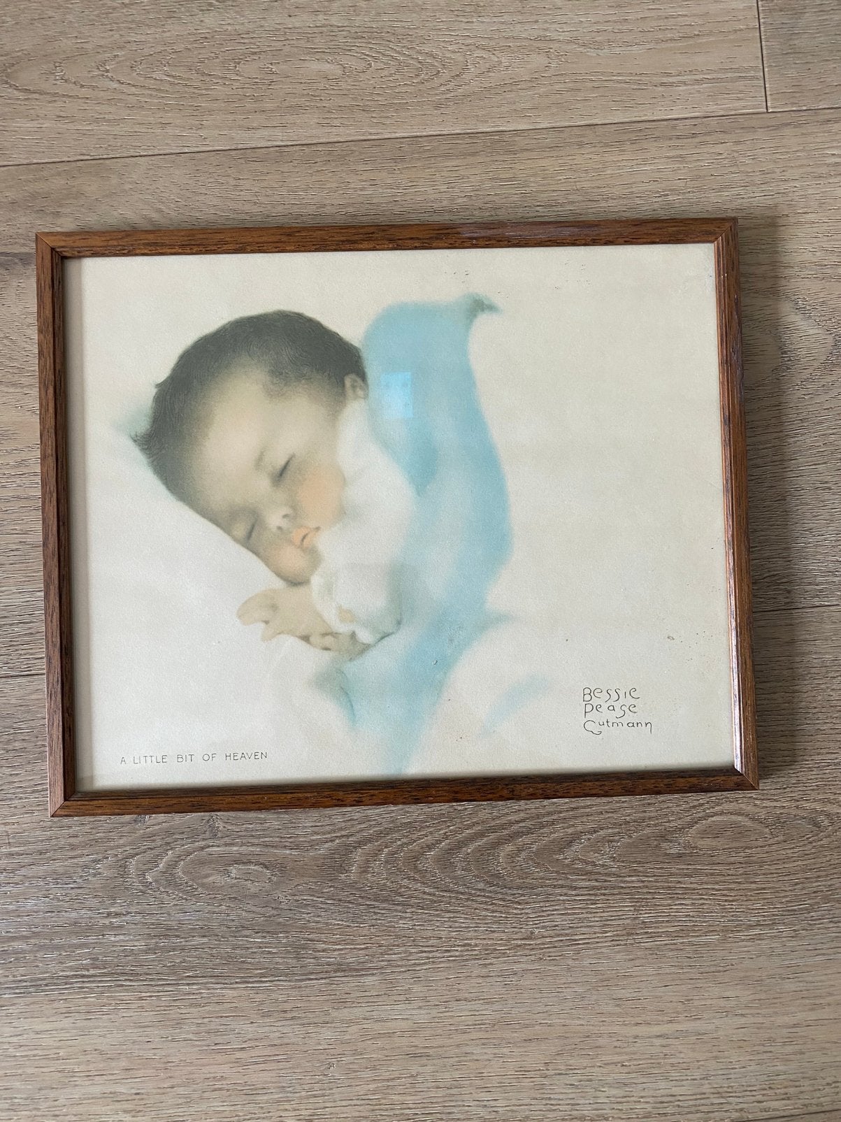 Vintage ingelijste prent ‘A little bit of heaven’, Antiek en Kunst, Kunst | Schilderijen | Klassiek, Ophalen