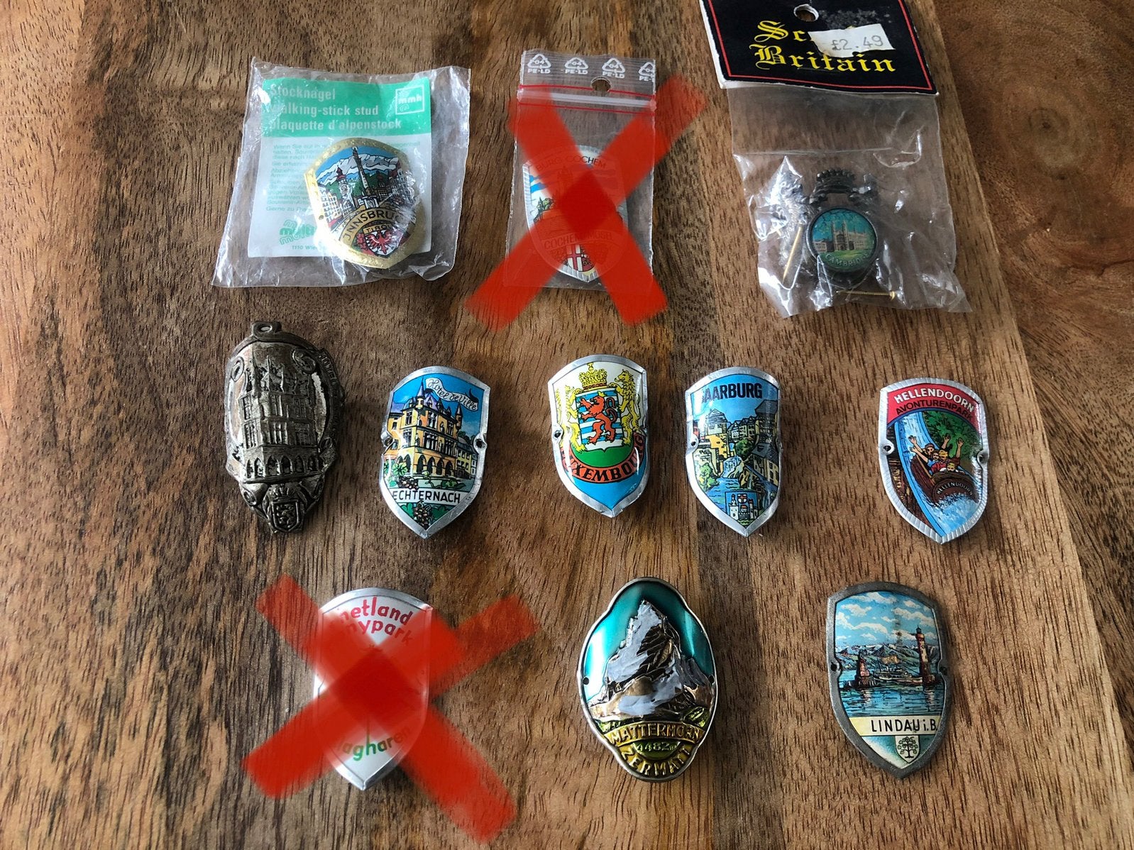 Stocknägel/wandelstokplaatjes diverse plaatsen, Verzamelen, Ophalen of Verzenden, Zo goed als nieuw