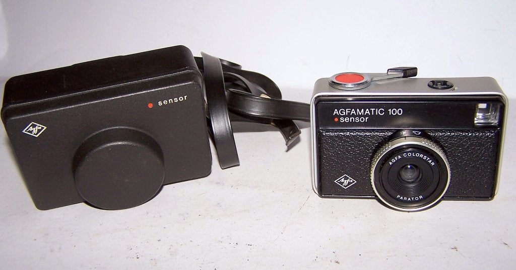 Agfamatic 100 Sensor met case. Nieuwstaat., Ophalen of Verzenden, Zo goed als nieuw, Compact, Overige Merken