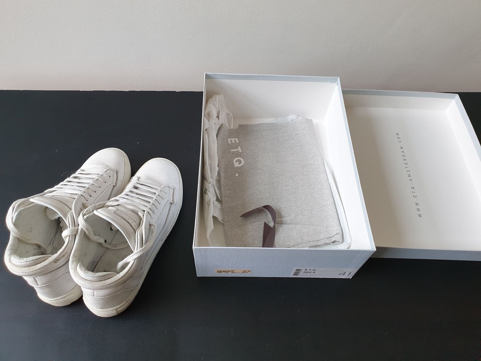 ETQ. Mid 2 sneakers - Maat 41 - Zo goed als nieuw, Wit, Ophalen of Verzenden, ETQ., Sneakers of Gympen