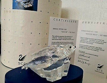 Swarovski Robben jaarstuk 1991, Ophalen of Verzenden, Zo goed als nieuw, Figuurtje