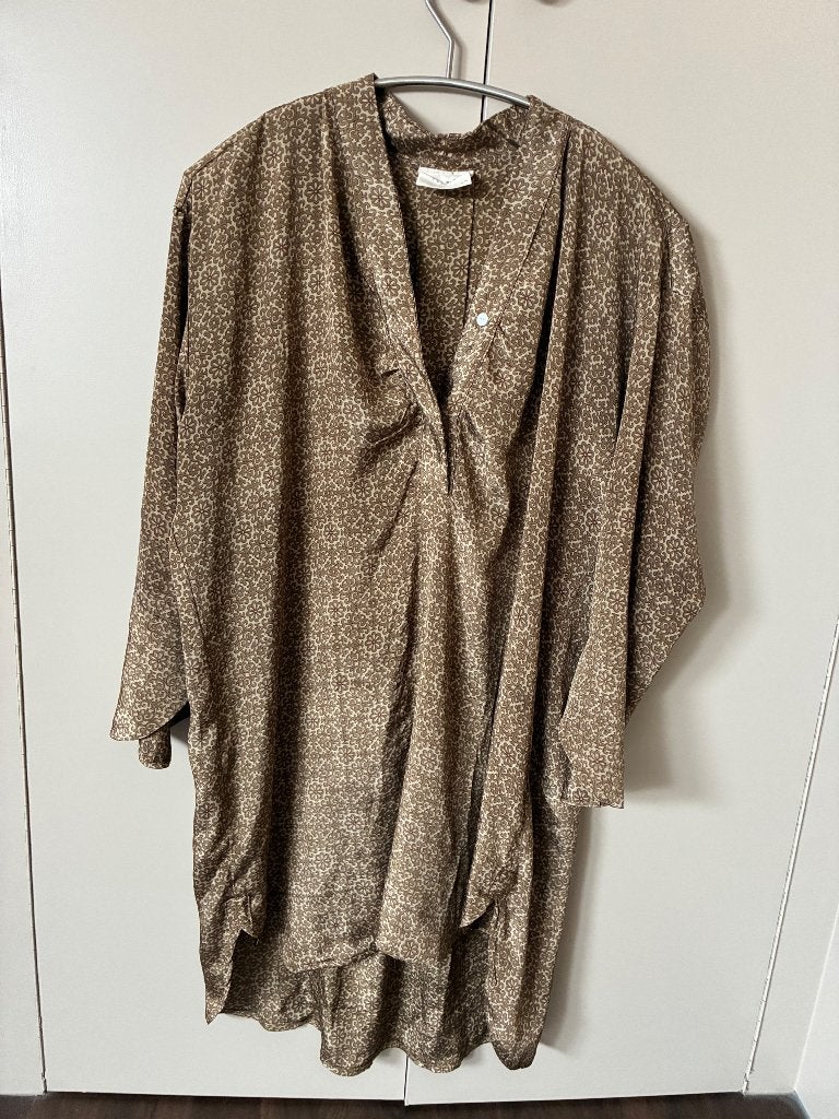 Sissel Edelbo jurkje, Beige, Maat 42/44 (L), Zo goed als nieuw, Boven de knie