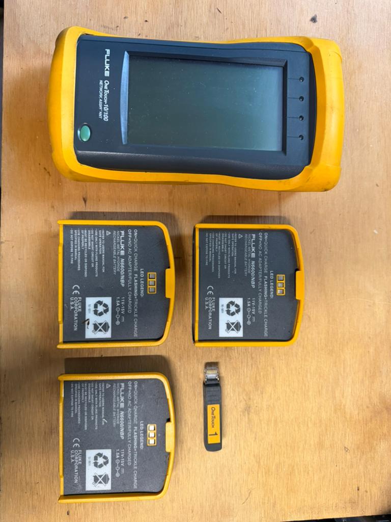 Fluke OneTouch Netwerktester incl. 3 accu's en remote probe, Ophalen of Verzenden, Gebruikt, Overige meters