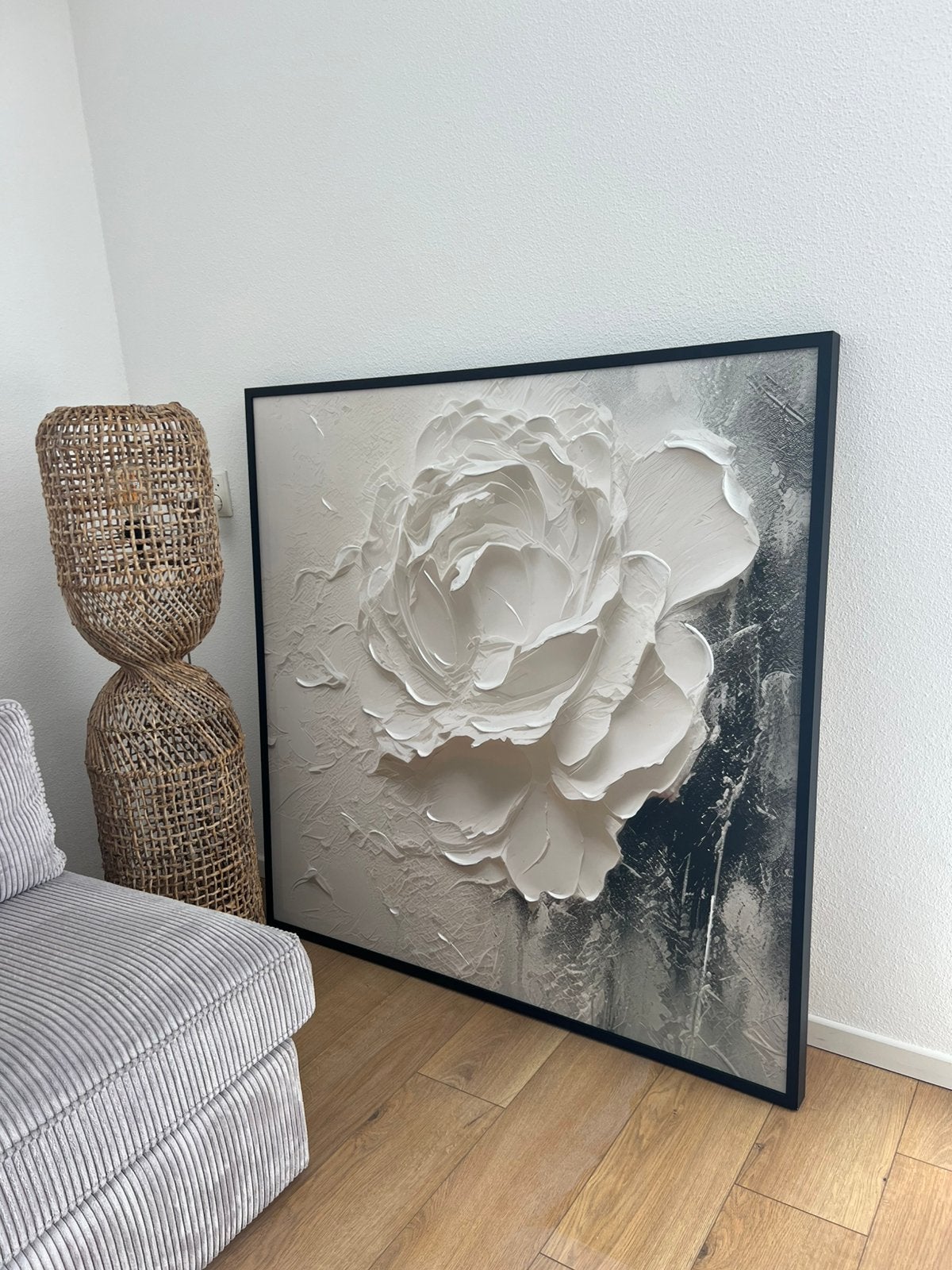 Schilderij canvas ingelijst 124 x 124, Ophalen, Nieuw, Schilderij, 100 tot 125 cm
