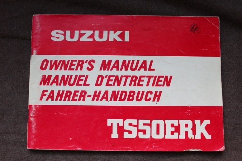 Suzuki TS50ERK 1980 moped owner's manual TS50 ERK, Ophalen of Verzenden, Gebruikt