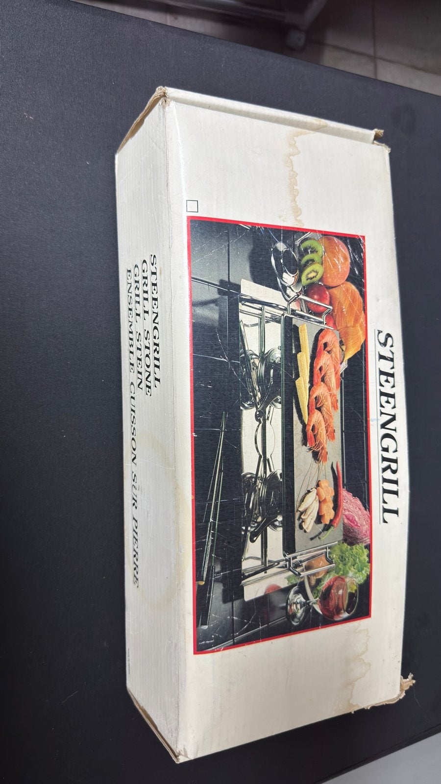 Steengrill met branders - Compleet in doos, Ophalen of Verzenden, Steen/keramiek, Grijs, Overige typen