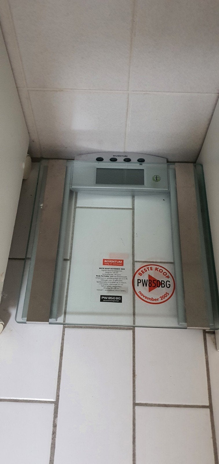 Inventum Personenweegschaal PW850BG - Digitale Weegschaal, Ophalen, Gebruikt, 1 tot 500 gram, 100 kg of meer