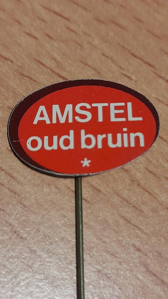 Vintage Amstel Oud Bruin Reclame Speldje, Verzenden, Gebruikt, Amstel