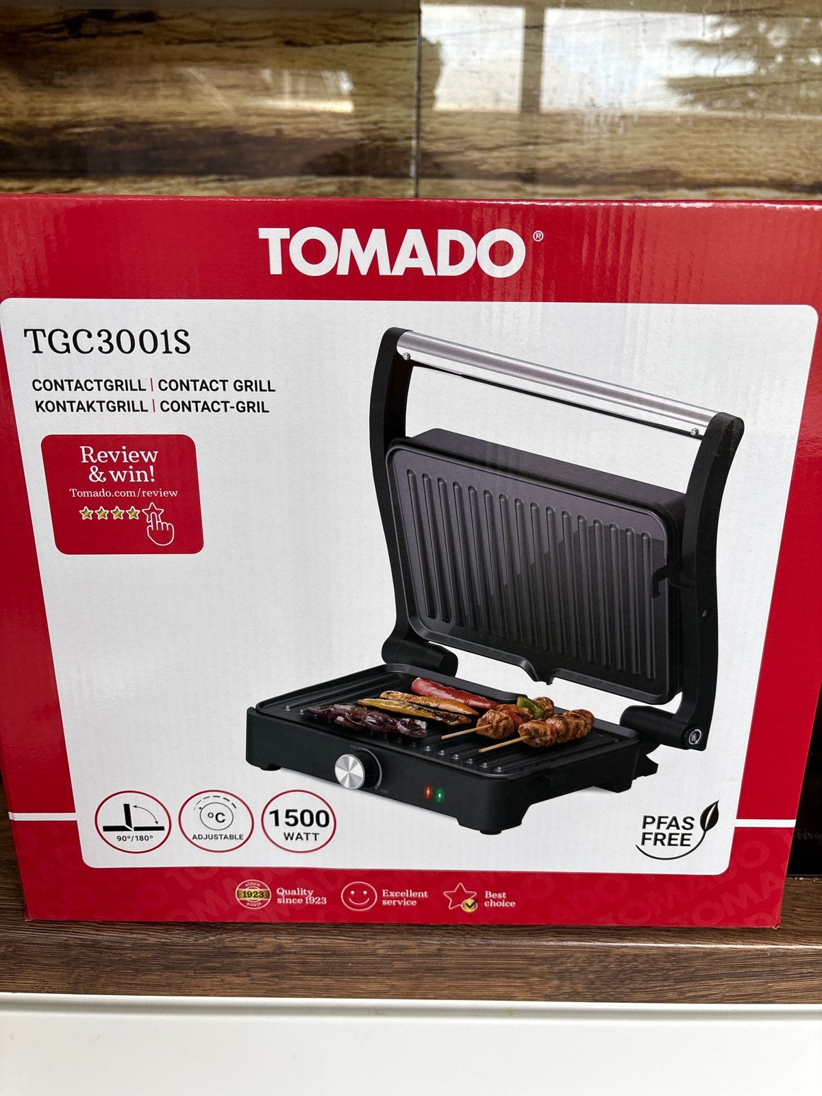 Tomado TGC3001S Contactgrill / Tafelgrill - Nieuw, Ophalen, Nieuw, Tafelgrill