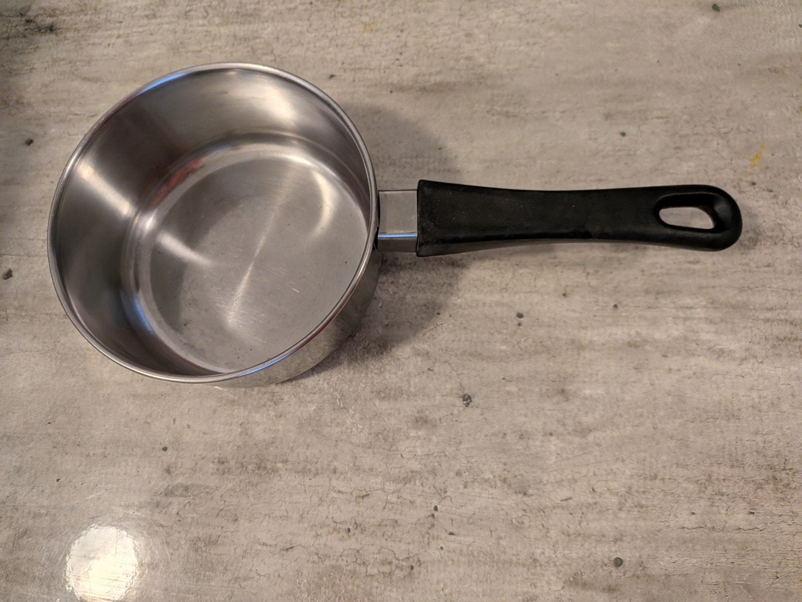 RVS Kookpan met handvat - Gebruikt, Gebruikt, Met handvatten, Ophalen of Verzenden, Rvs