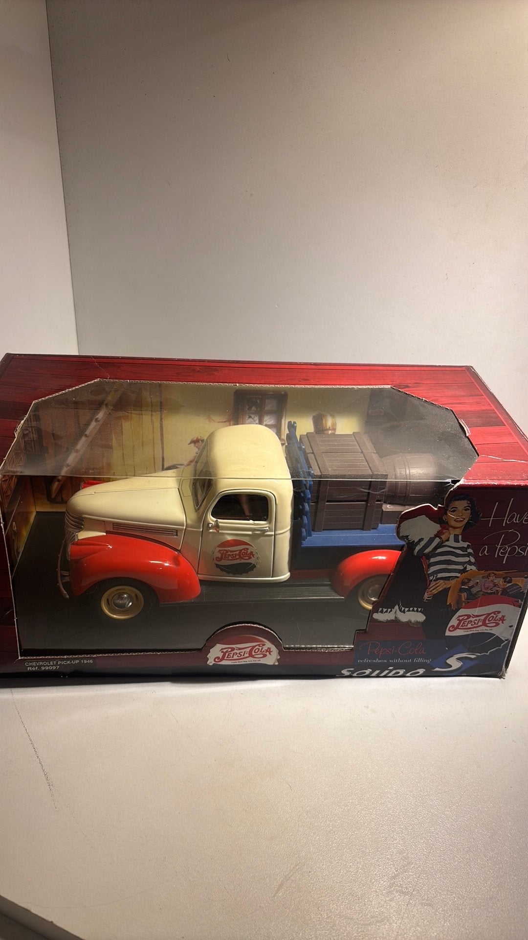 Chevrolet pick up pepsi cola 1946 solido 1.18, Solido, Ophalen of Verzenden, A, A