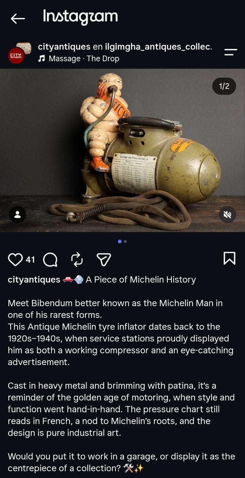 gezocht Antieke Michelin bandenpomp -  onderdelen, Ophalen of Verzenden