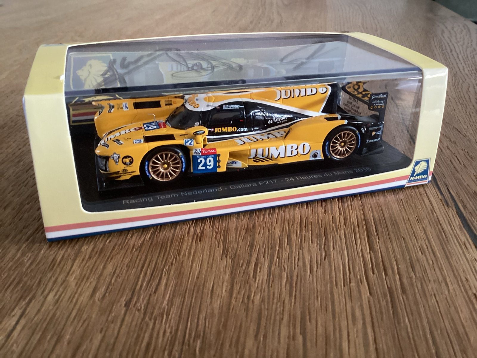 Jumbo Racing Team Dallara P217 Le Mans 2018 schaalmodel 1/43, Ophalen of Verzenden, Nieuw, Auto, Overige merken
