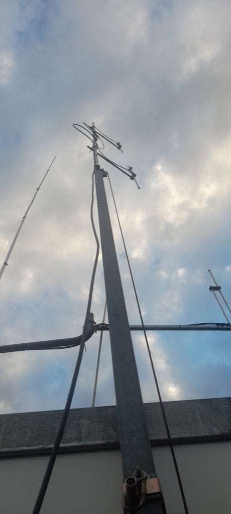 2x6 kokermast gegalvaniseerd 17 meter, Telecommunicatie, Ophalen, Gebruikt, Mast