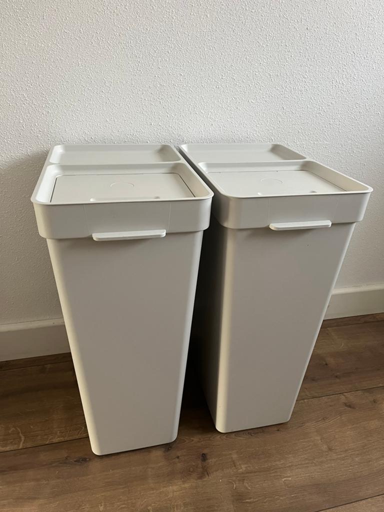 2 IKEA afvalbakken nieuw, Huis en Inrichting, Woonaccessoires | Prullenbakken, Ophalen, Kunststof, 50 tot 75 cm, Nieuw