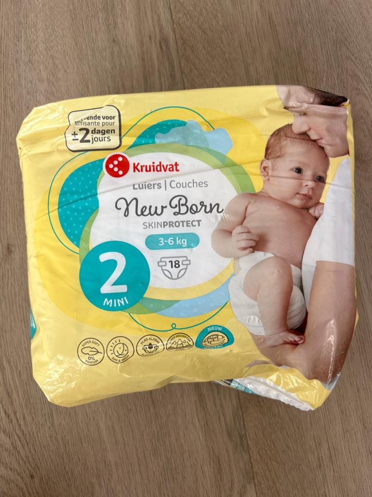 Nieuwe Kruidvat NewBorn Luiers - Maat 2 (18 stuks), Ophalen, Nieuw, Overige typen