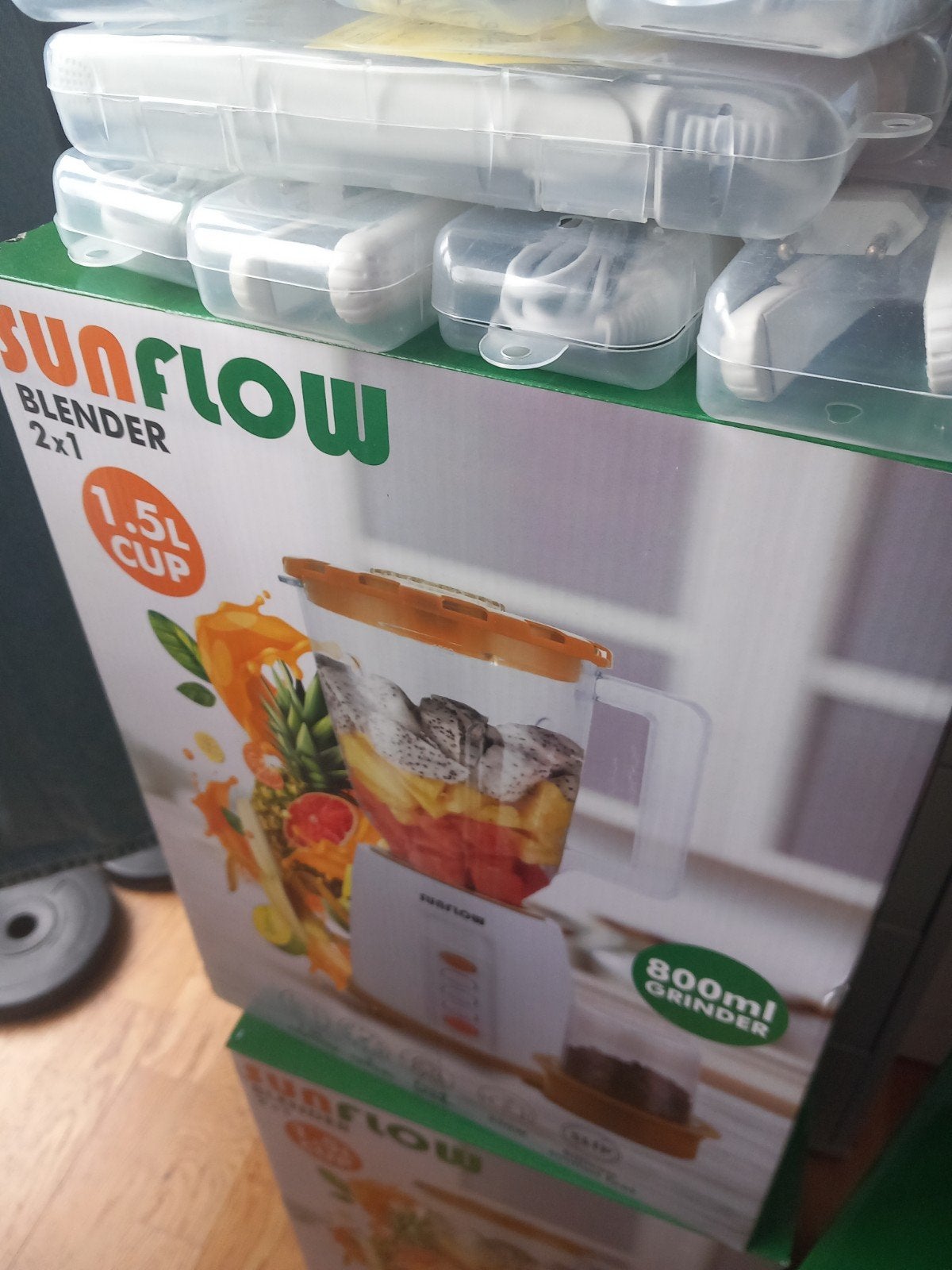 Nieuwe Sunflow Blender 2-in-1 met 1.5L kan en 800ml grinder, Ophalen of Verzenden, Nieuw, Blender