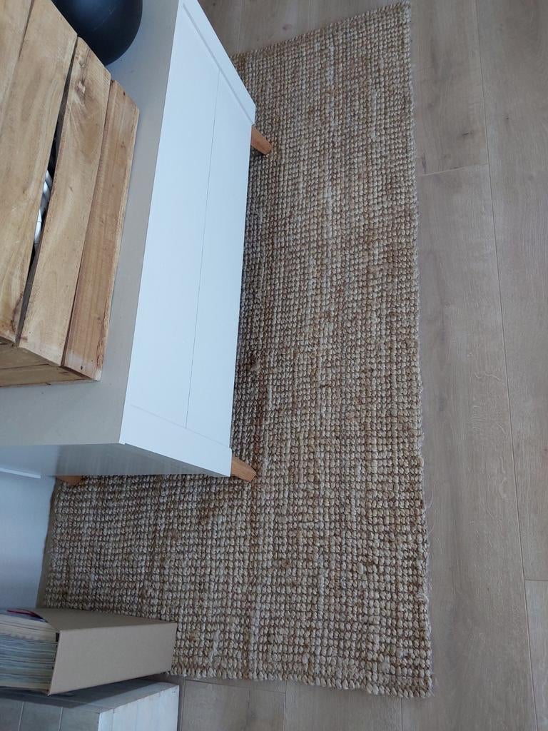 IKEA LOHALS Jute Vloerkleed 80x140cm, 100 tot 150 cm, Zo goed als nieuw, Bruin, 50 tot 100 cm