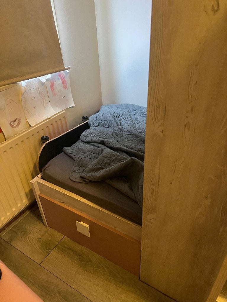 Stapelbed Maxim Antiek Roze- 90x200 cm, Ophalen, Gebruikt, 90 cm, Twijfelaar