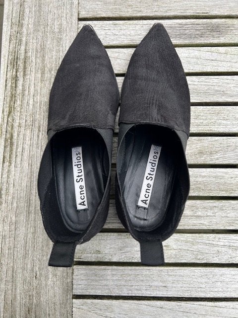 Acne studios lage laarsjes, Zwart, Lage of Enkellaarzen, Ophalen of Verzenden, Zo goed als nieuw