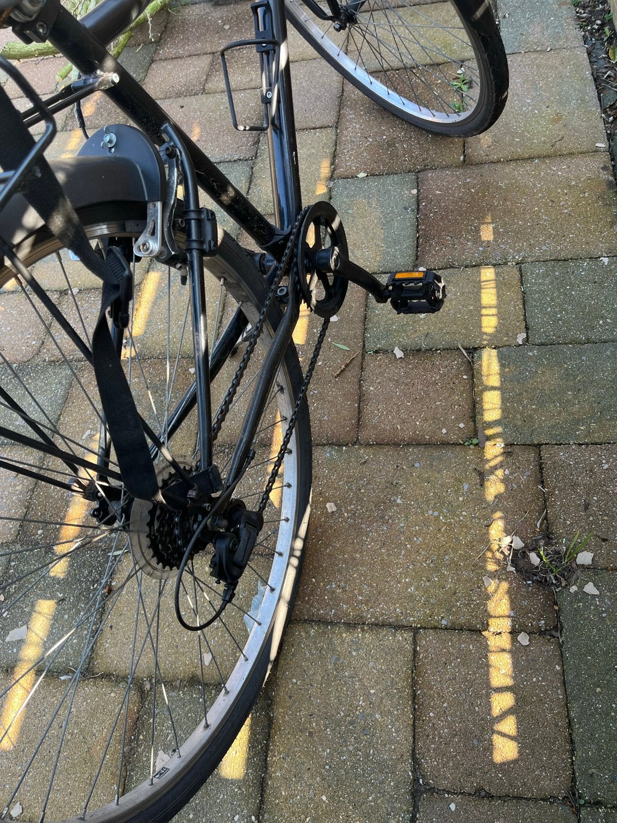 Stevige schoolfiets 28 inch, 53 cm frame, met dragers, Gebruikt, Velgrem, Versnellingen, 53 tot 57 cm