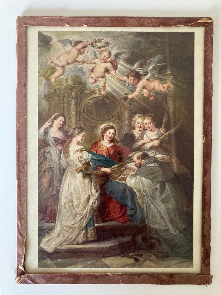 Oude afbeelding Rubens engelen vintage, Antiek en Kunst, Ophalen of Verzenden