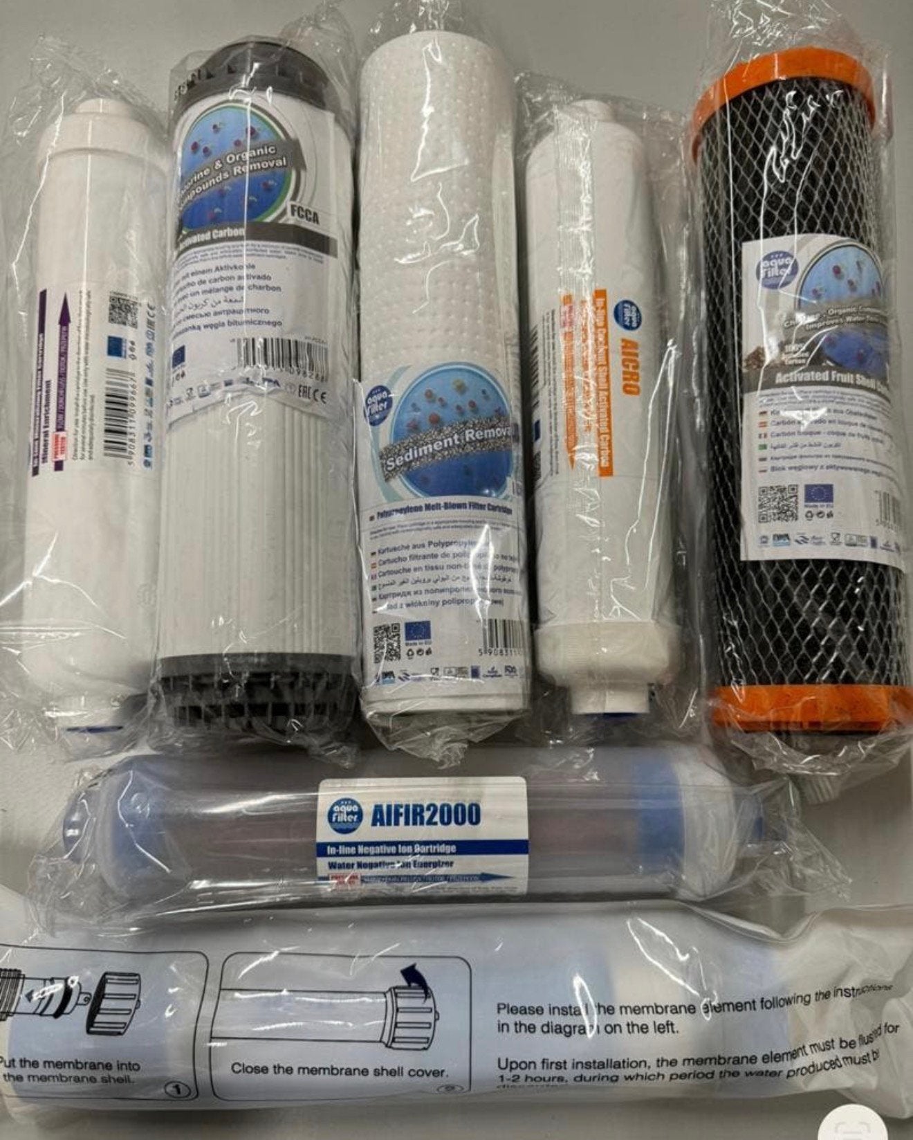 Aquafilter Osmose 7-stage nieuwe filters vervanging filter, O, O, O, Nieuw