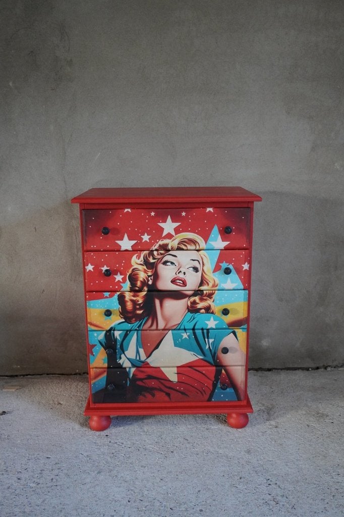 Marilyn Monroe ladekast, Ophalen, Na, Na, 50 tot 100 cm