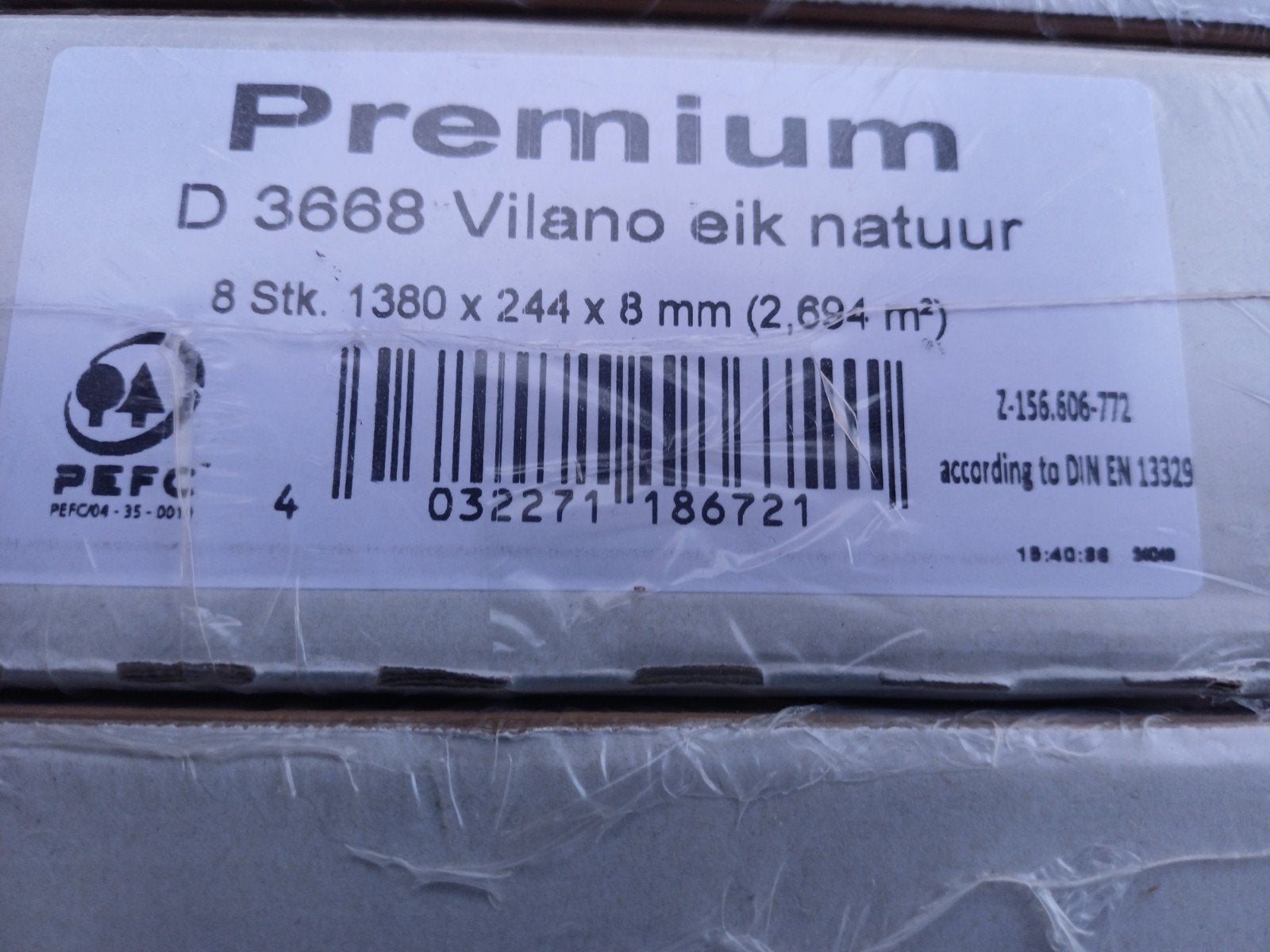 Premium D 3668 vilano eik natuur laminaat., Ophalen, Overige materialen, 50 tot 150 cm, Nieuw