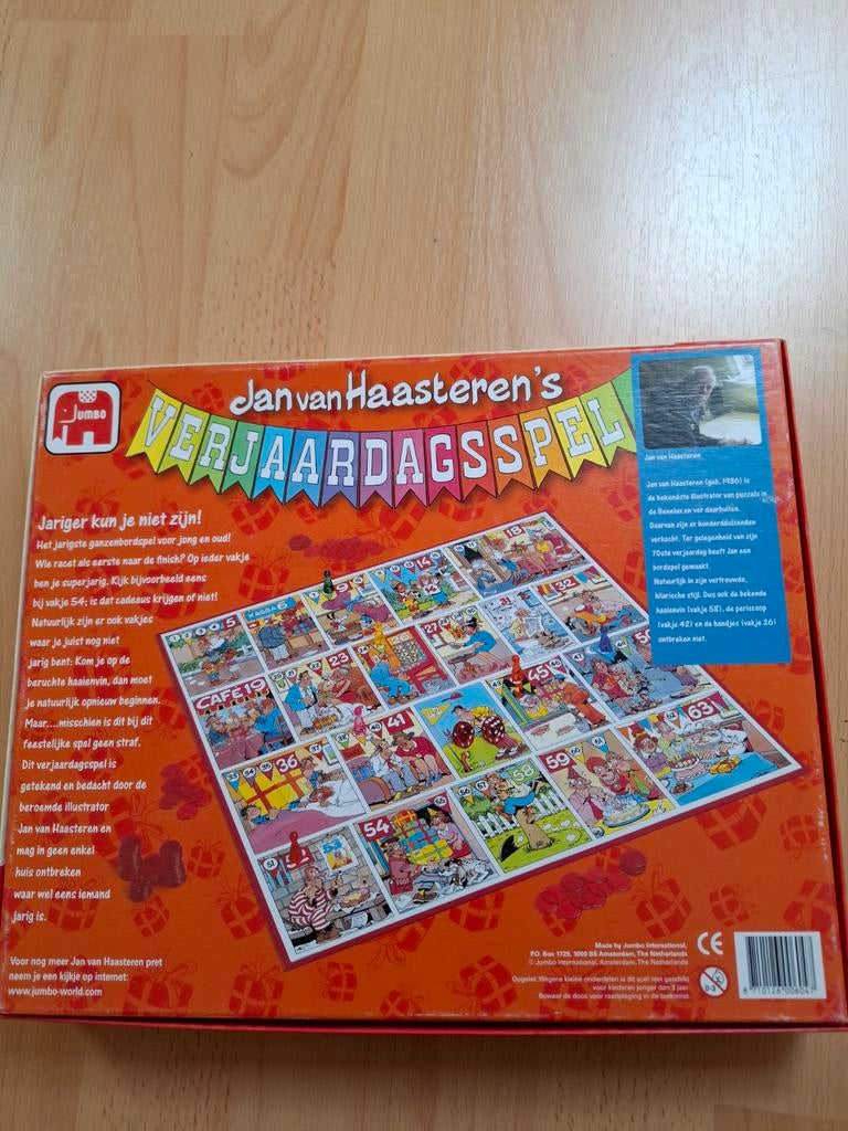 Jan van Haasteren's Verjaardagsspel - Jumbo, Hobby en Vrije tijd, Gezelschapsspellen | Bordspellen, Gebruikt, Drie of vier spelers