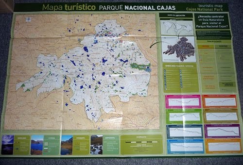 Landkaart Ecuador Nationaal Park Cajas, Boeken, Ophalen of Verzenden, Zo goed als nieuw