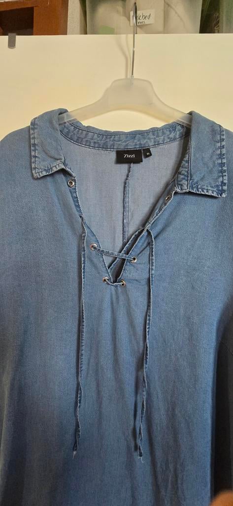 Diverse Zizzi kleding; jeans jurk XL/52 erg gaaf, Ophalen of Verzenden, Zo goed als nieuw, Blauw, Jurk
