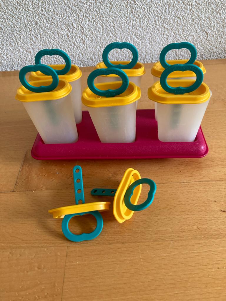 Tupperware IJsjesvormen Set - 6 stuks met houder, Huis en Inrichting, Keuken | Tupperware, Ophalen of Verzenden, Gebruikt, Groen