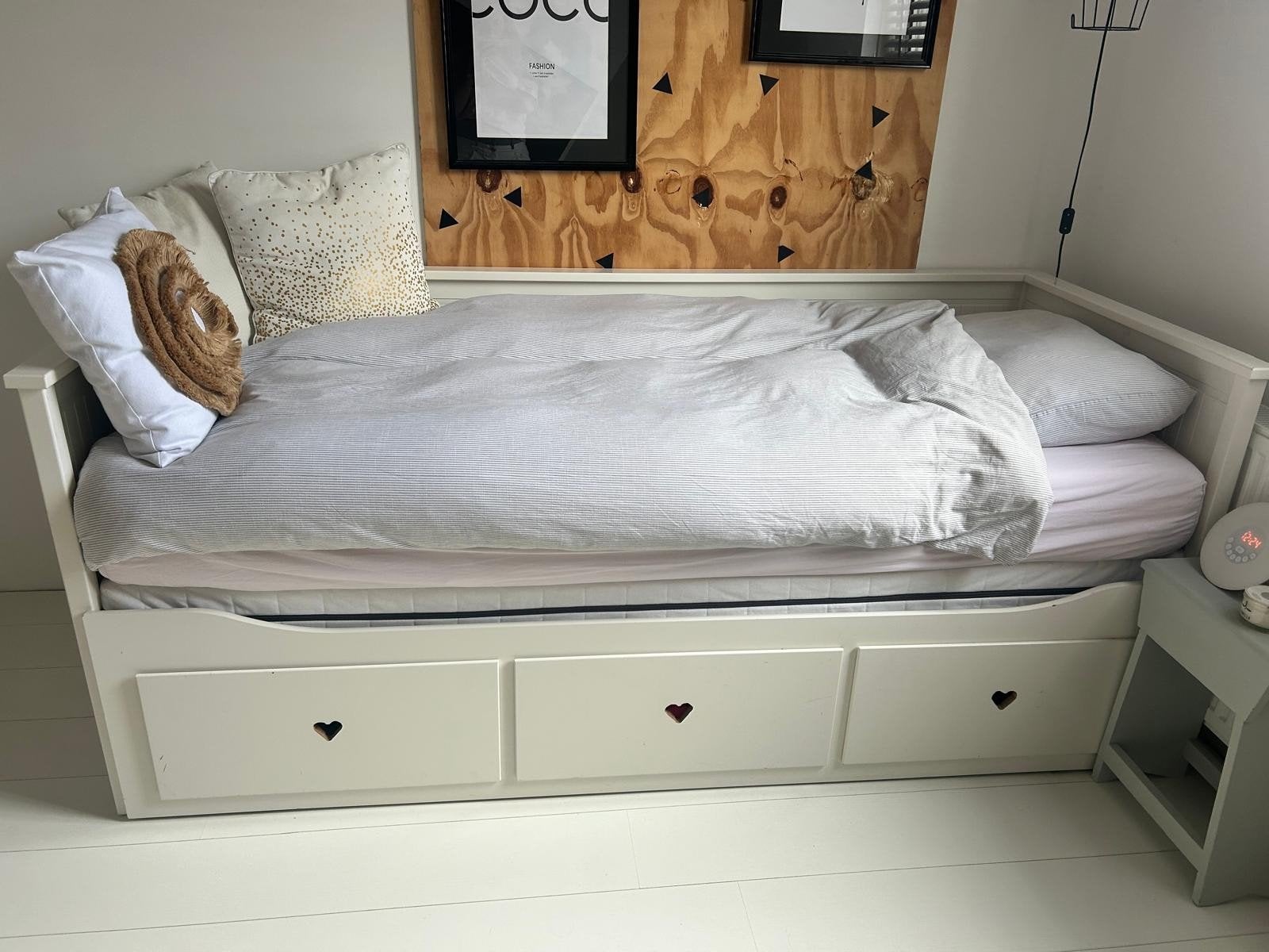 IKEA Hemnes Bedbank met 3 Lades - Wit, Ophalen, Gebruikt, Eenpersoons, Wit