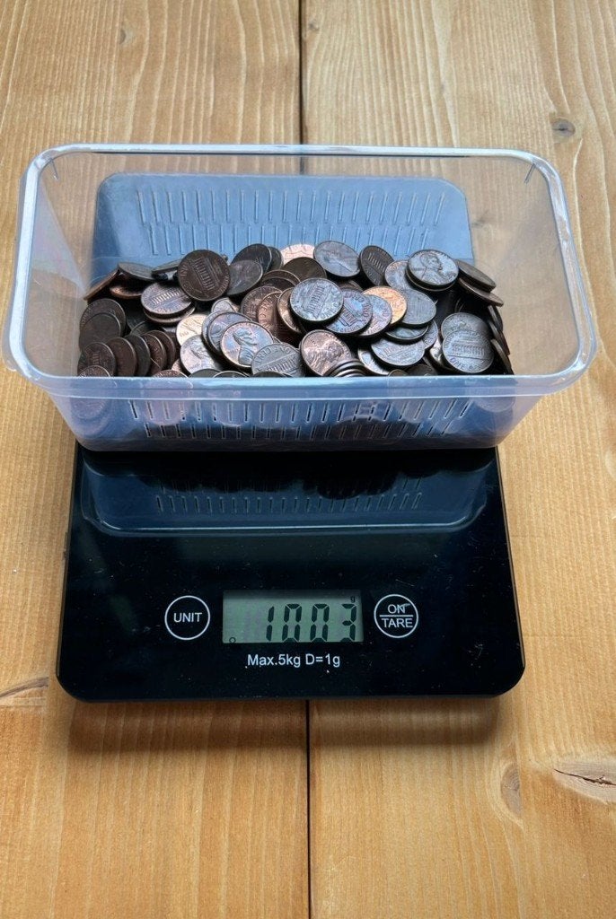 1kg Amerikaanse centen (11 kilo beschikbaar), Postzegels en Munten, Munten | Amerika, Ophalen of Verzenden, Noord-Amerika