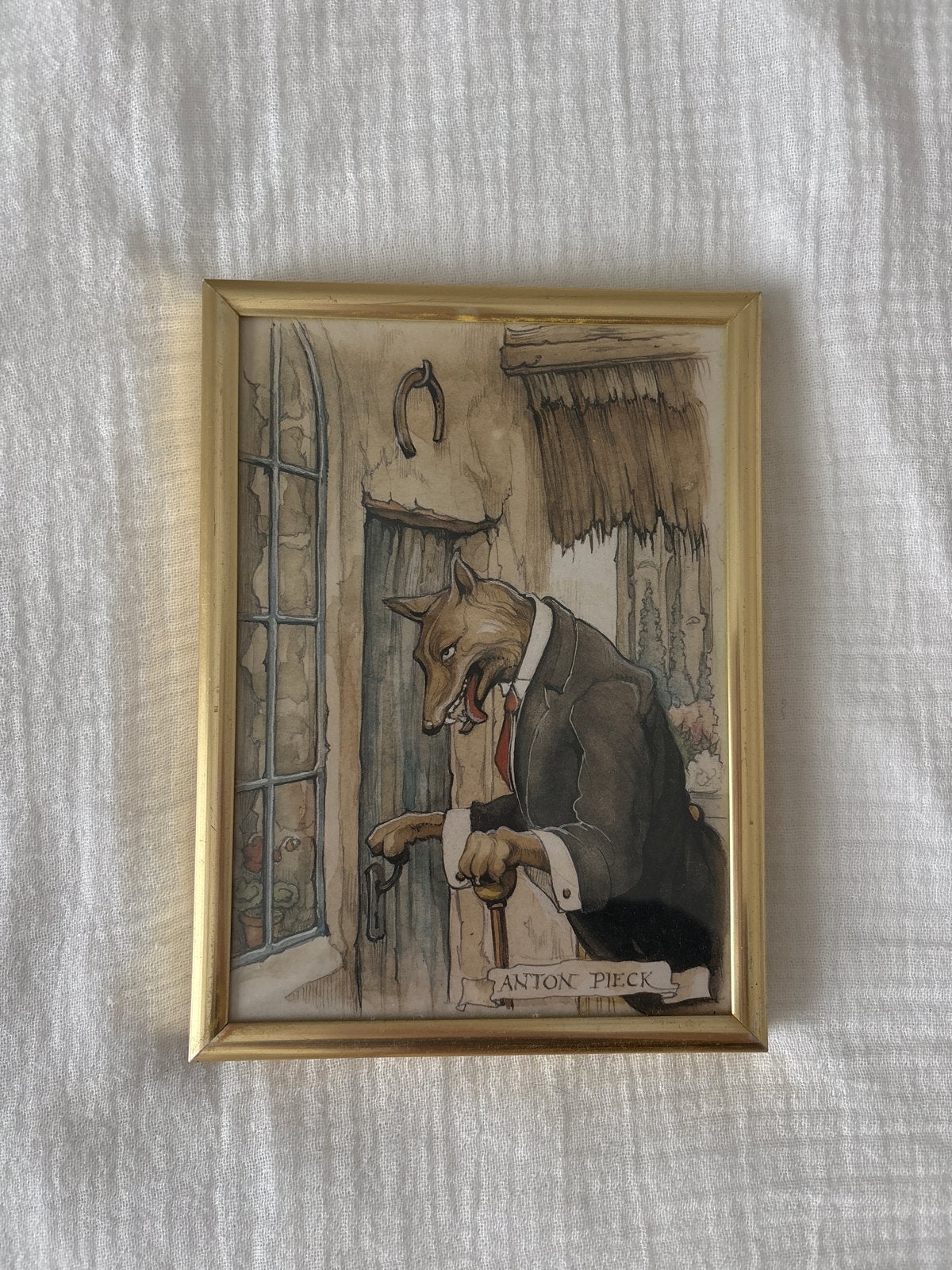 Anton Pieck Prent: Wolf, Minder dan 50 cm, Ophalen of Verzenden, 5 – 50, Print