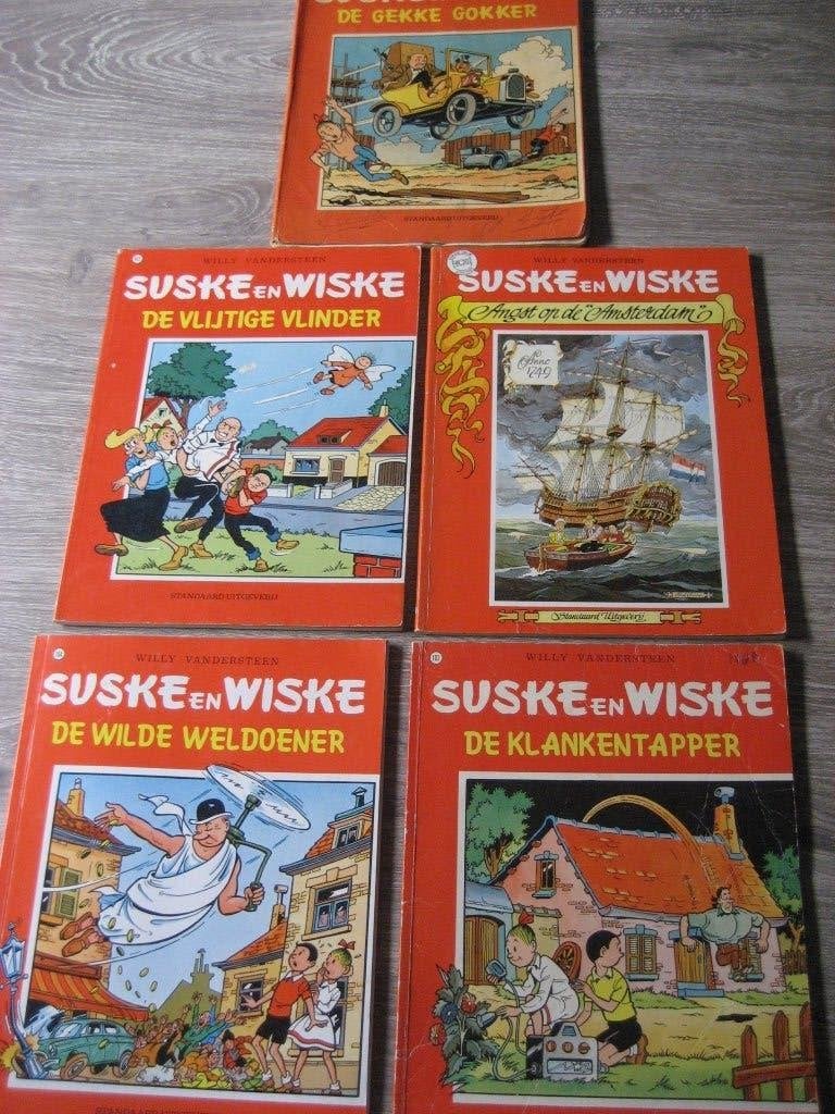Suske en Wiske nr. 103 104 135 163 en 202 Willy Vandersteen, Meerdere stripboeken, Ophalen of Verzenden, Gelezen, Willy Vandersteen
