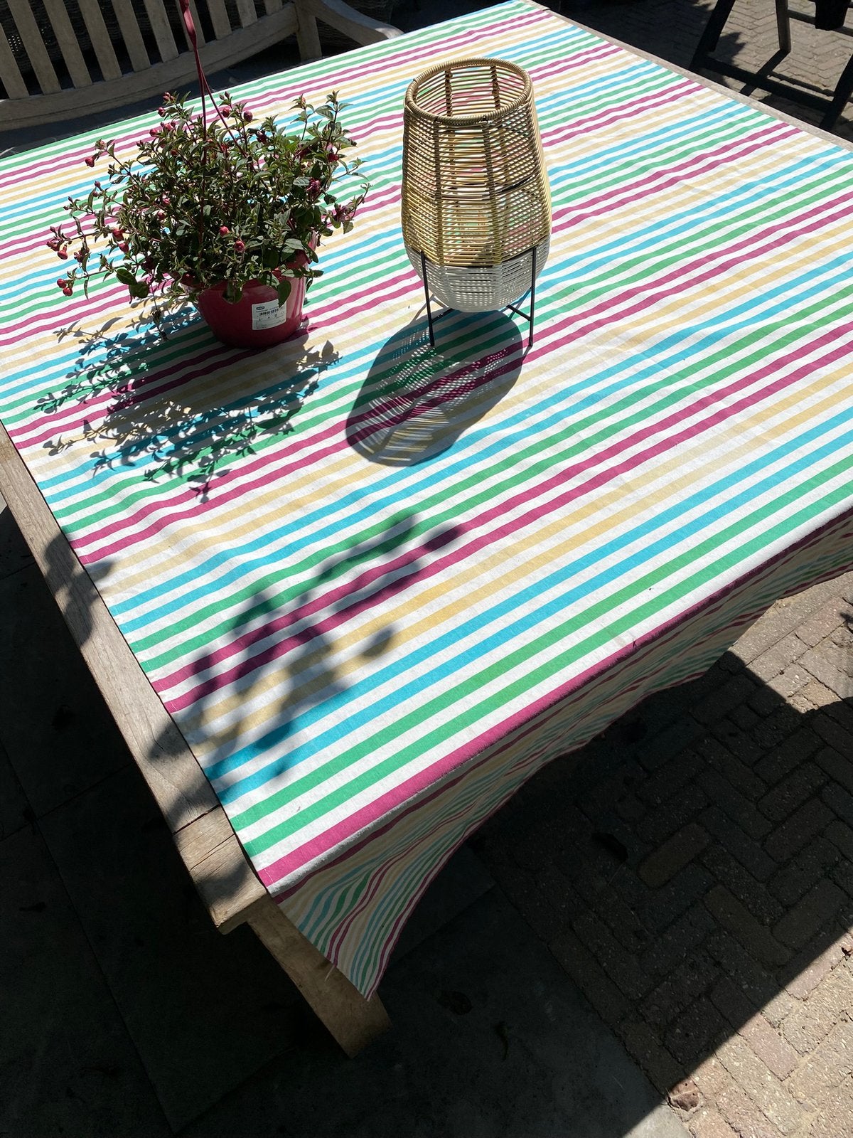 Grote tafel teak 150x150, Ophalen, Gebruikt, Vierkant, Hout