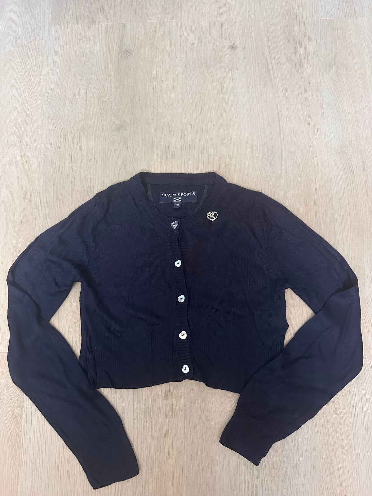 SCAPA SPORTS | Mooi donkerblauw, deels kasjmier | 140, Ophalen of Verzenden, Gebruikt, Meisje, Trui of Vest